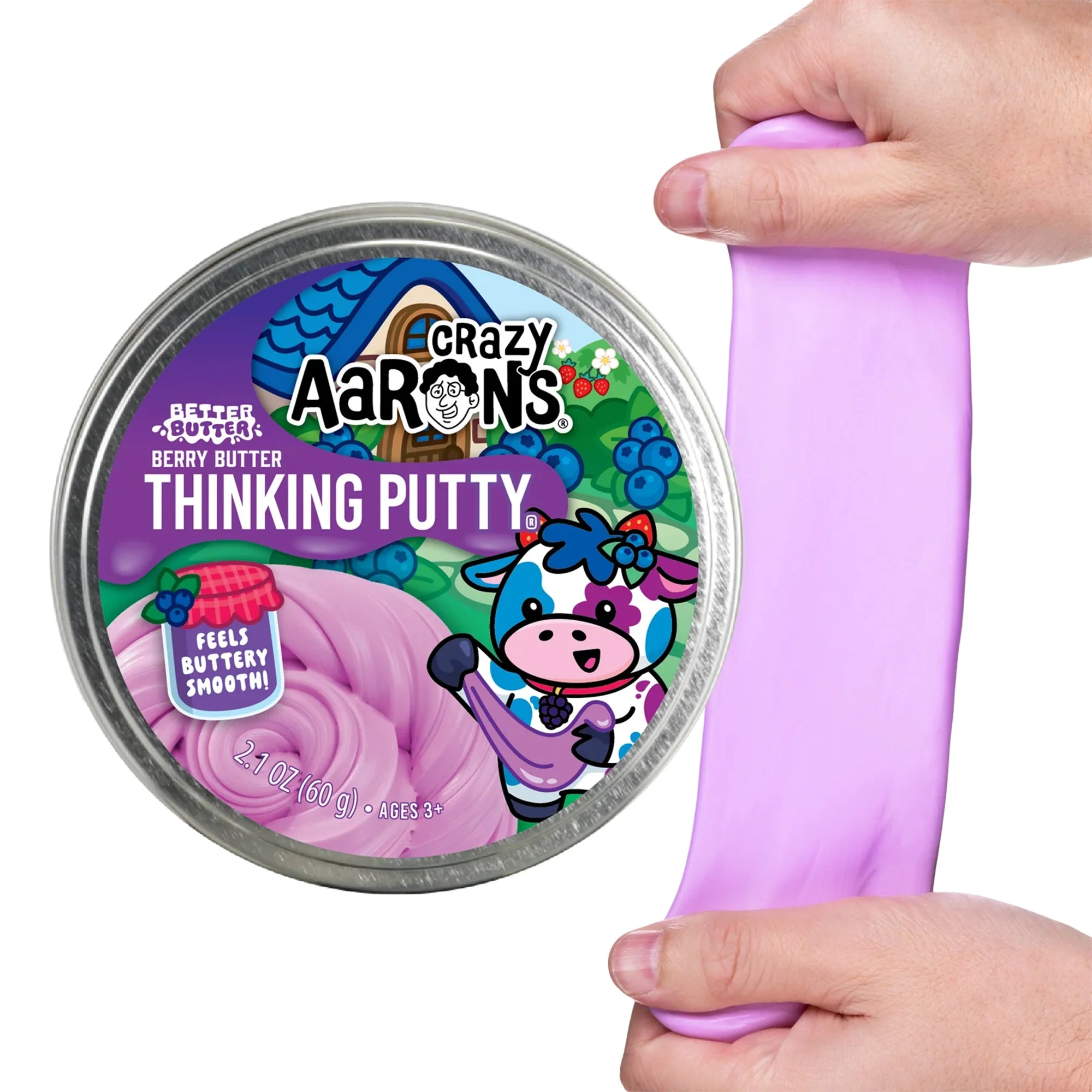 Crazy Aaron's 4" Thinking Putty - Better Butter Berry Butter - Image 2