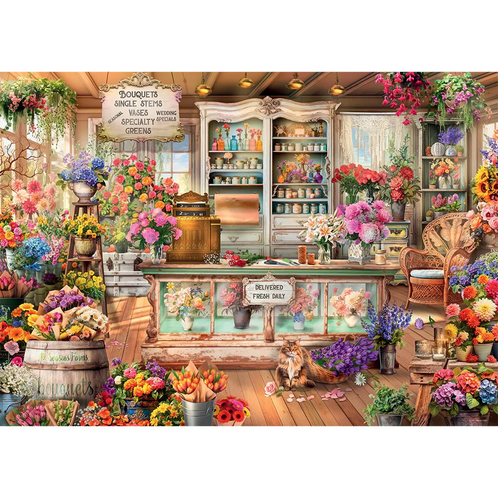 All Seasons Flower Shop 1000 Pc Puzzle - Image 3