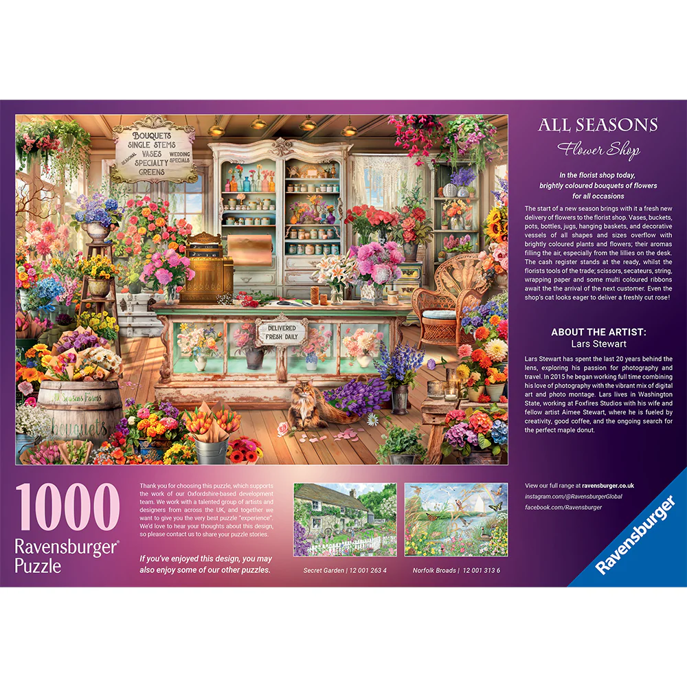 All Seasons Flower Shop 1000 Pc Puzzle - Image 5