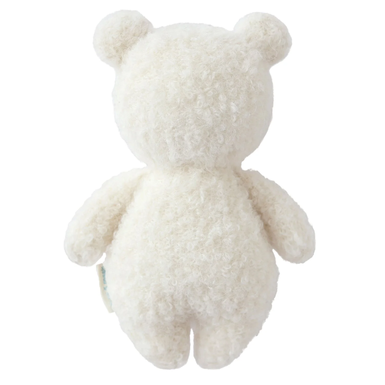 Cuddle + Kind Baby Bouclé Bear (Ivory) Hand-Knit Doll - Image 2