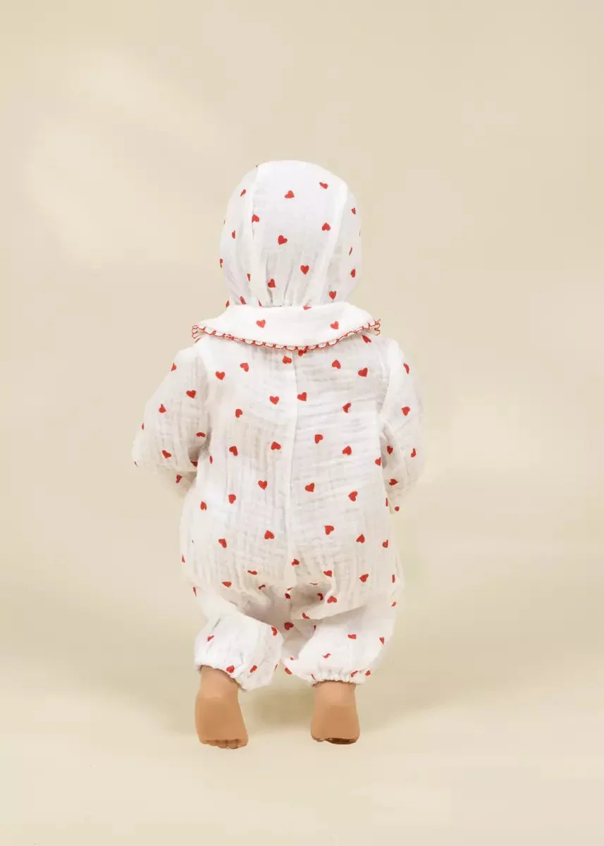 Coco Baby 18" Baby Play Doll Clothing Set – Heart Pajamas - Image 3