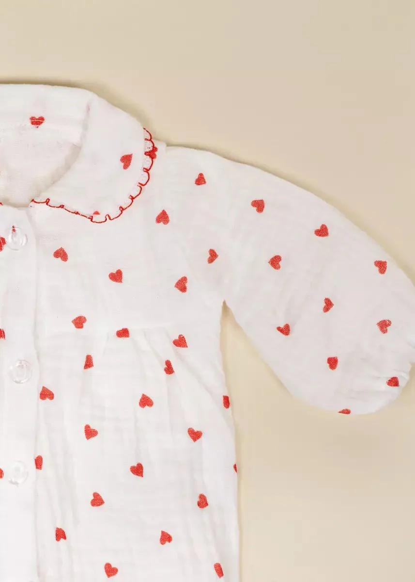 Coco Baby 18" Baby Play Doll Clothing Set – Heart Pajamas - Image 5