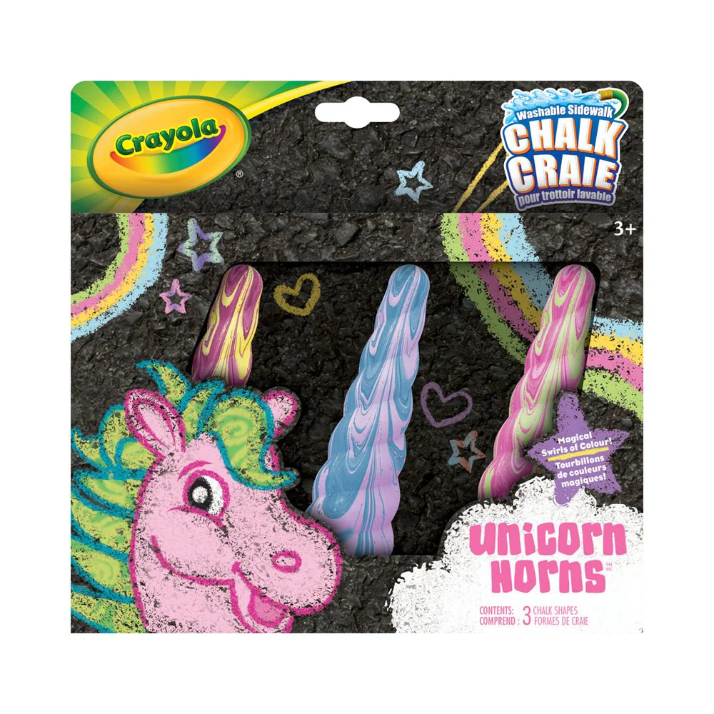 Crayola Sidewalk Chalk Unicorn Horns 3pk - Image 2