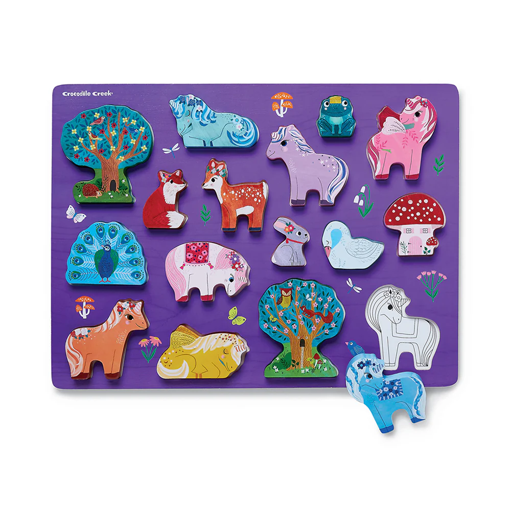 Crocodile Creek Puzzle Playset Unicorn Garden - Image 3