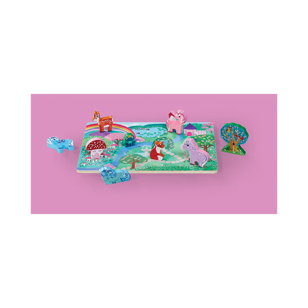 Crocodile Creek Puzzle Playset Unicorn Garden - Image 4