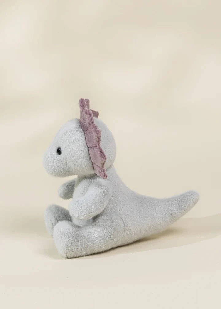 Dino Plush Toy Grey Triceratop - Image 2