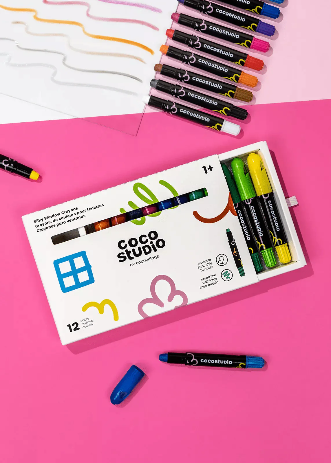 Erasable Silky Window Crayons - 12 colors - Image 4
