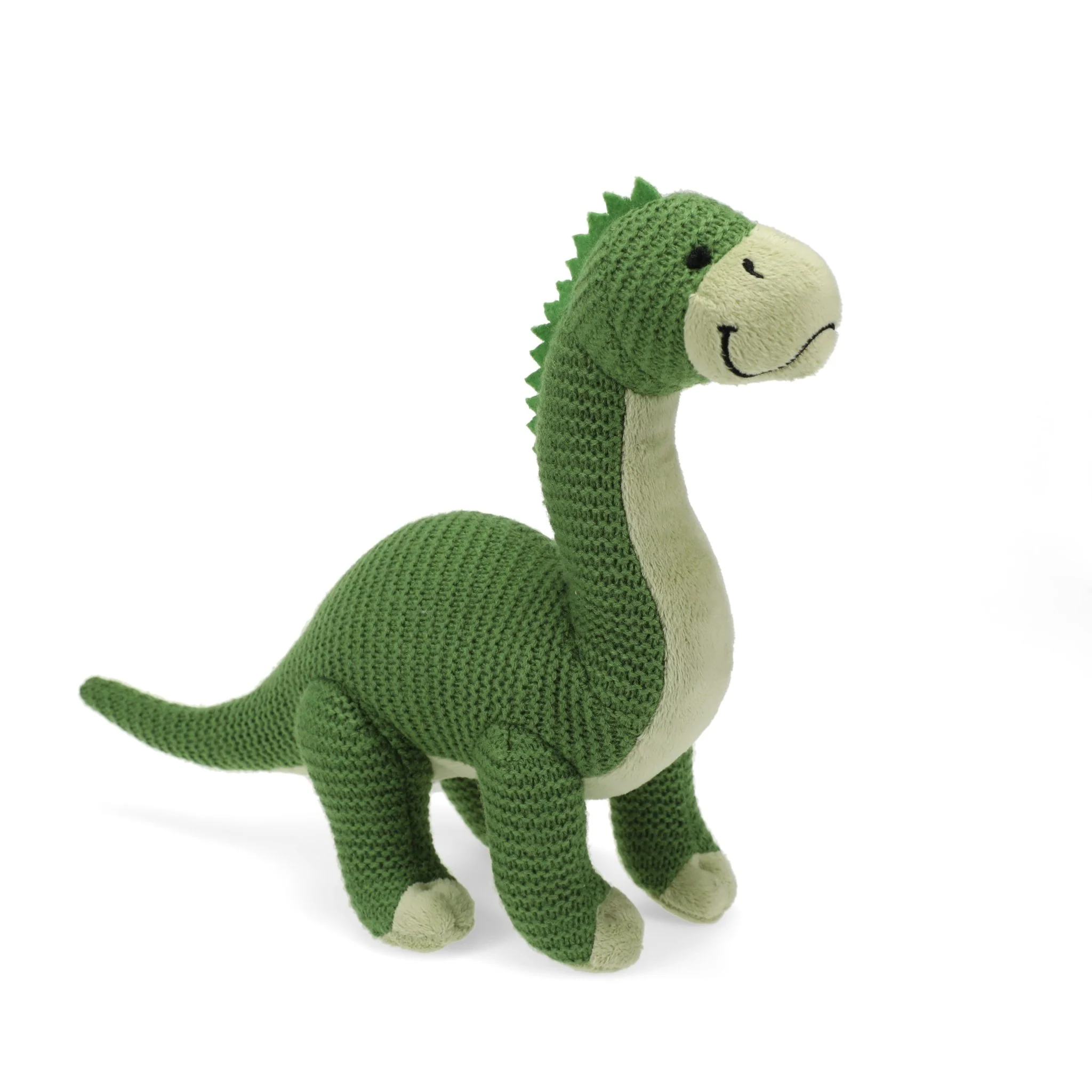 RLE 11" Green Knit Dino Plush