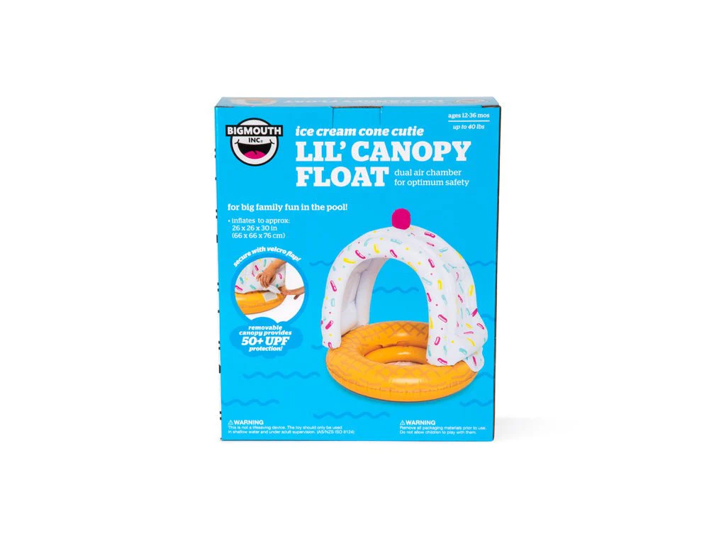 BigMouth Ice Cream Cone Lil' Pool Float w/ Canopy - Image 2