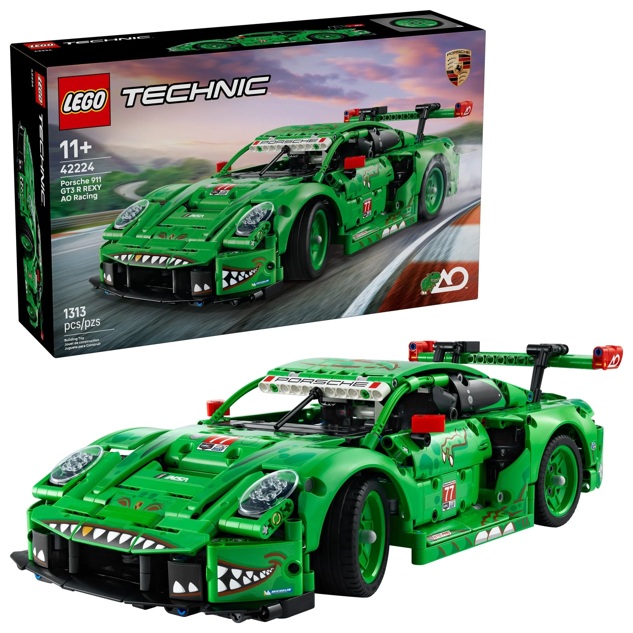 LEGO Porsche 911 GT3 R REXY AO Racing Car 42224