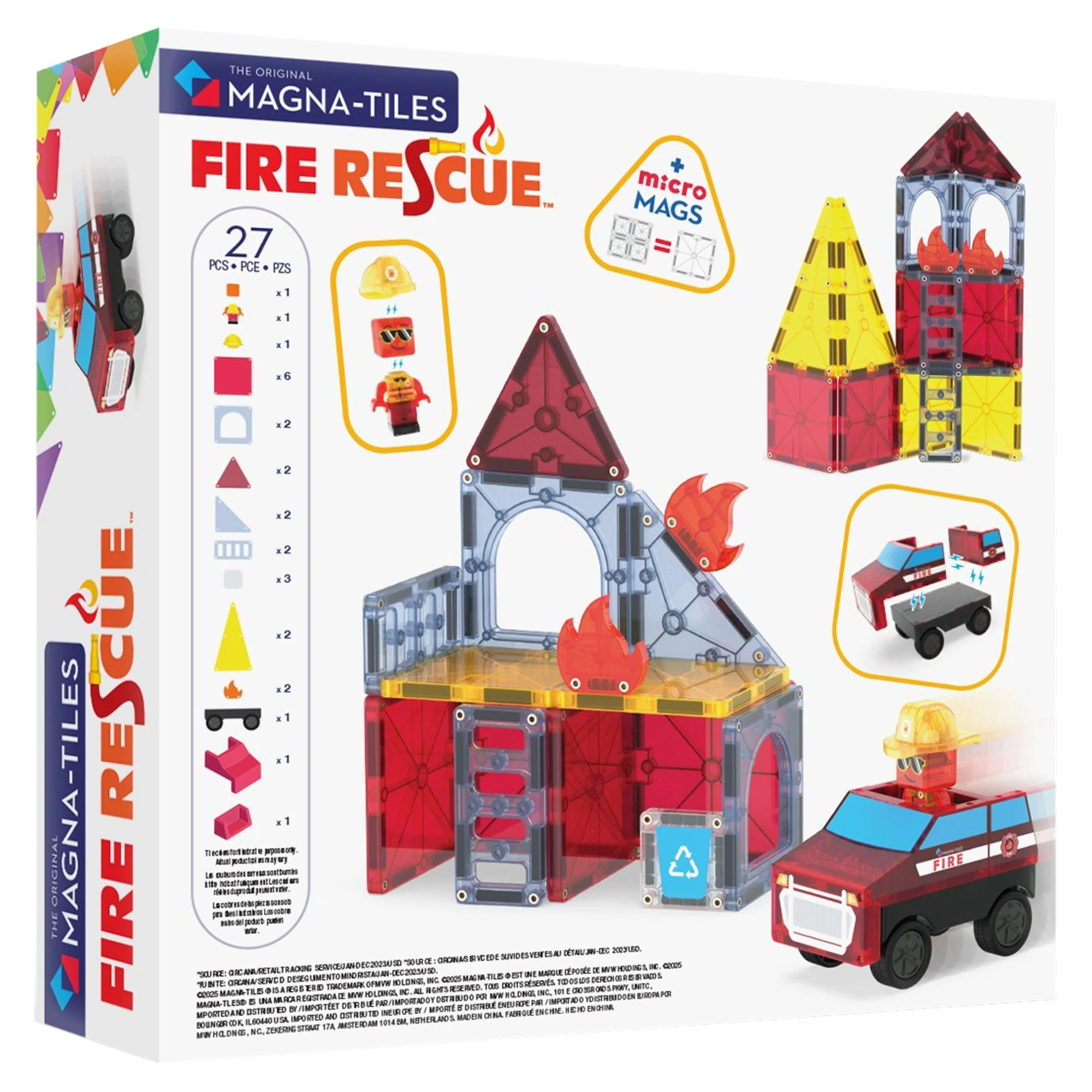 MAGNA-TILES Fire Rescue 27-Piece - Image 2