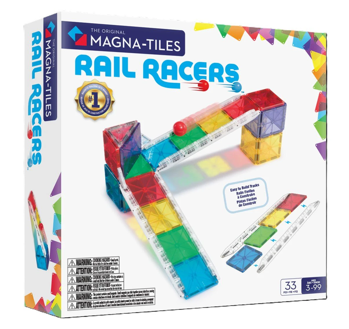 MAGNA-TILES Rail Racers 33-Piece - Image 2