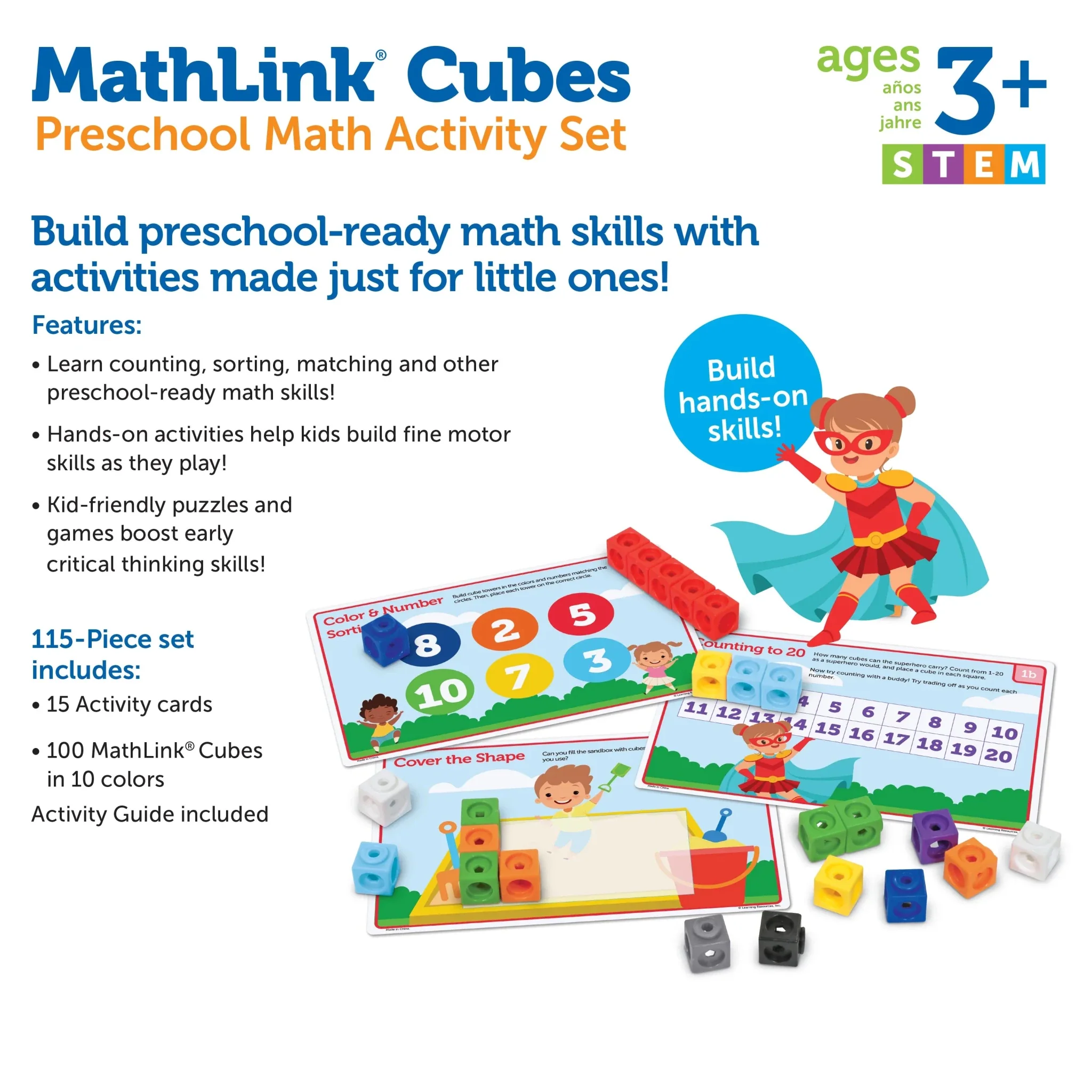 Mathlink® Cubes Preschool Math Activity Set - Image 5