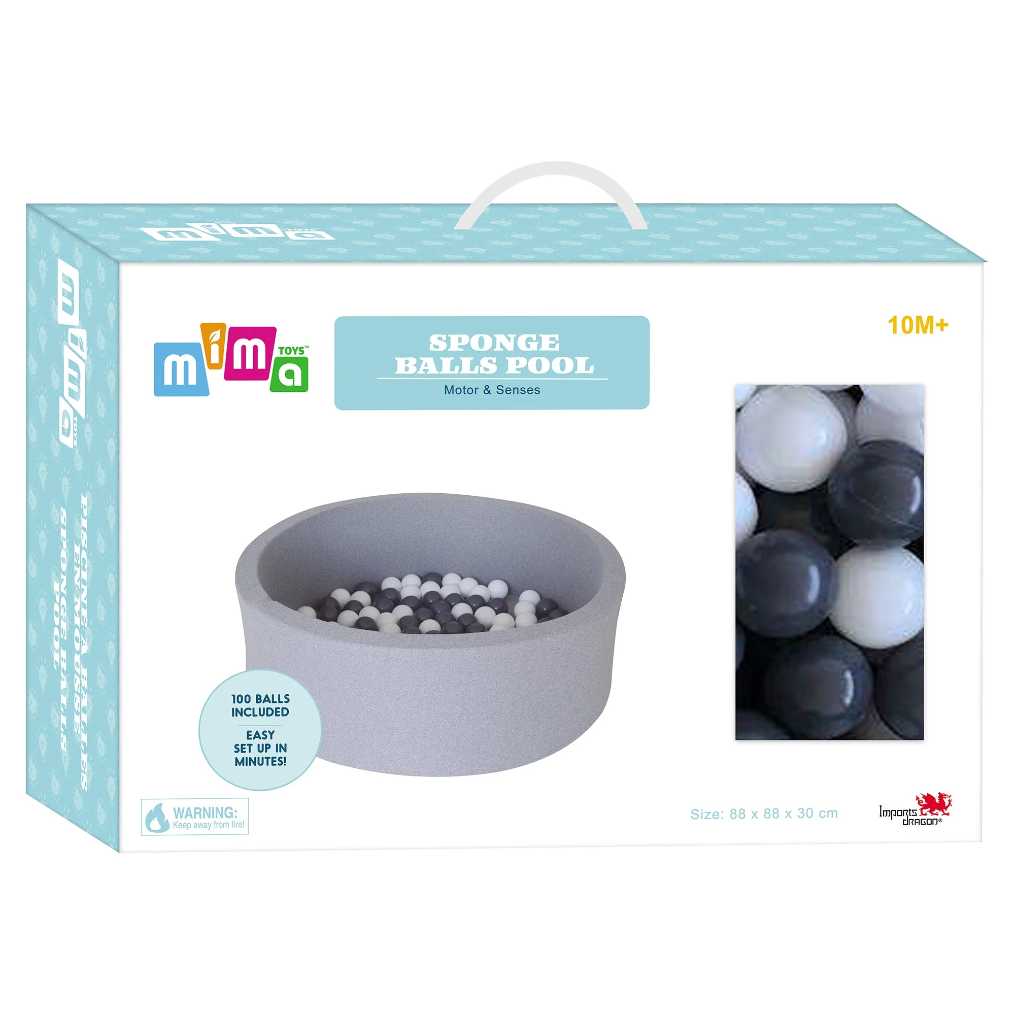 MIMA-Sponge Ball Pit with 100 Balls
