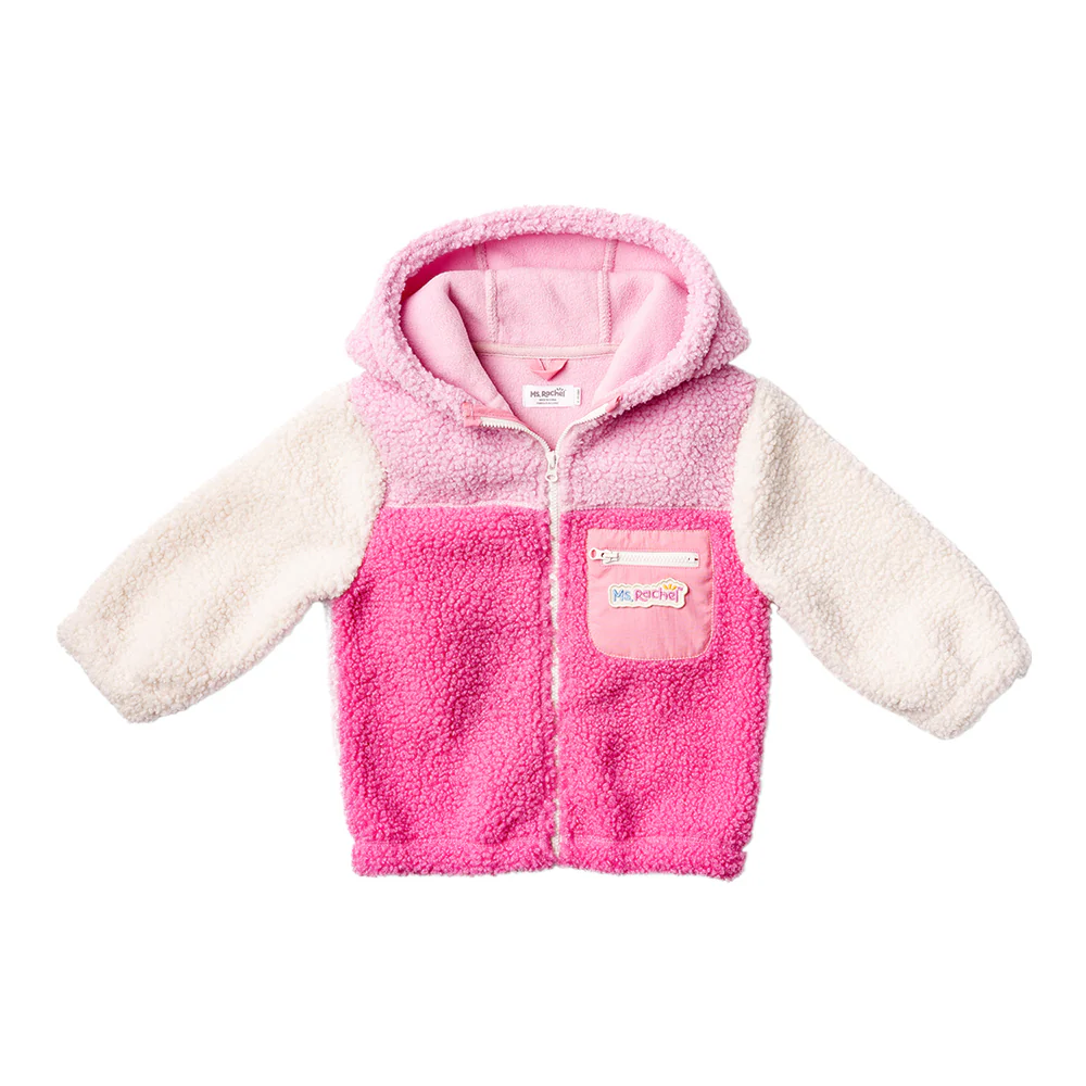 Ms. Rachel Fuzzy Colourblock Jacket