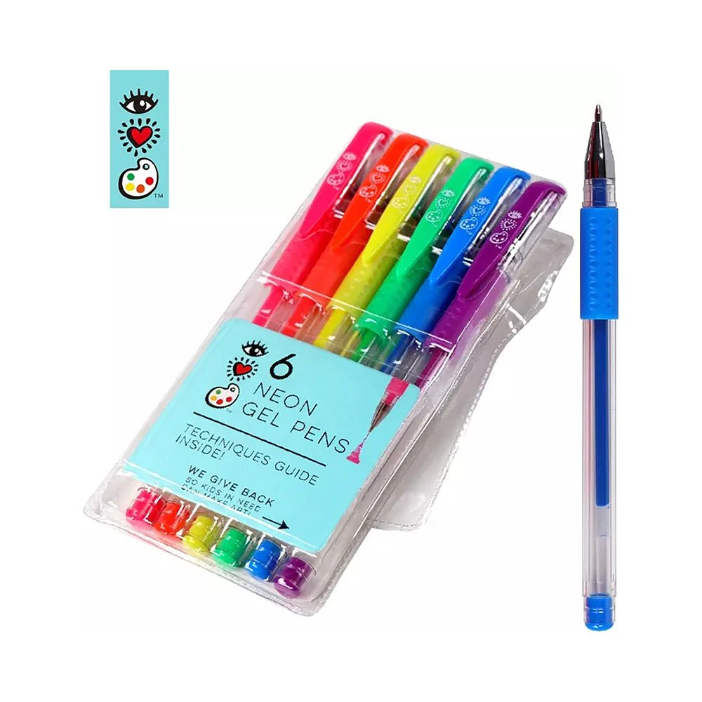 iHeartArt 6 Neon Gel Pens - Image 2