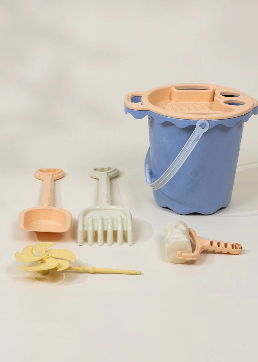 Oversized 6-Piece Wheat Straw Sand Toy Set – Bucket & Accessories - Image 5