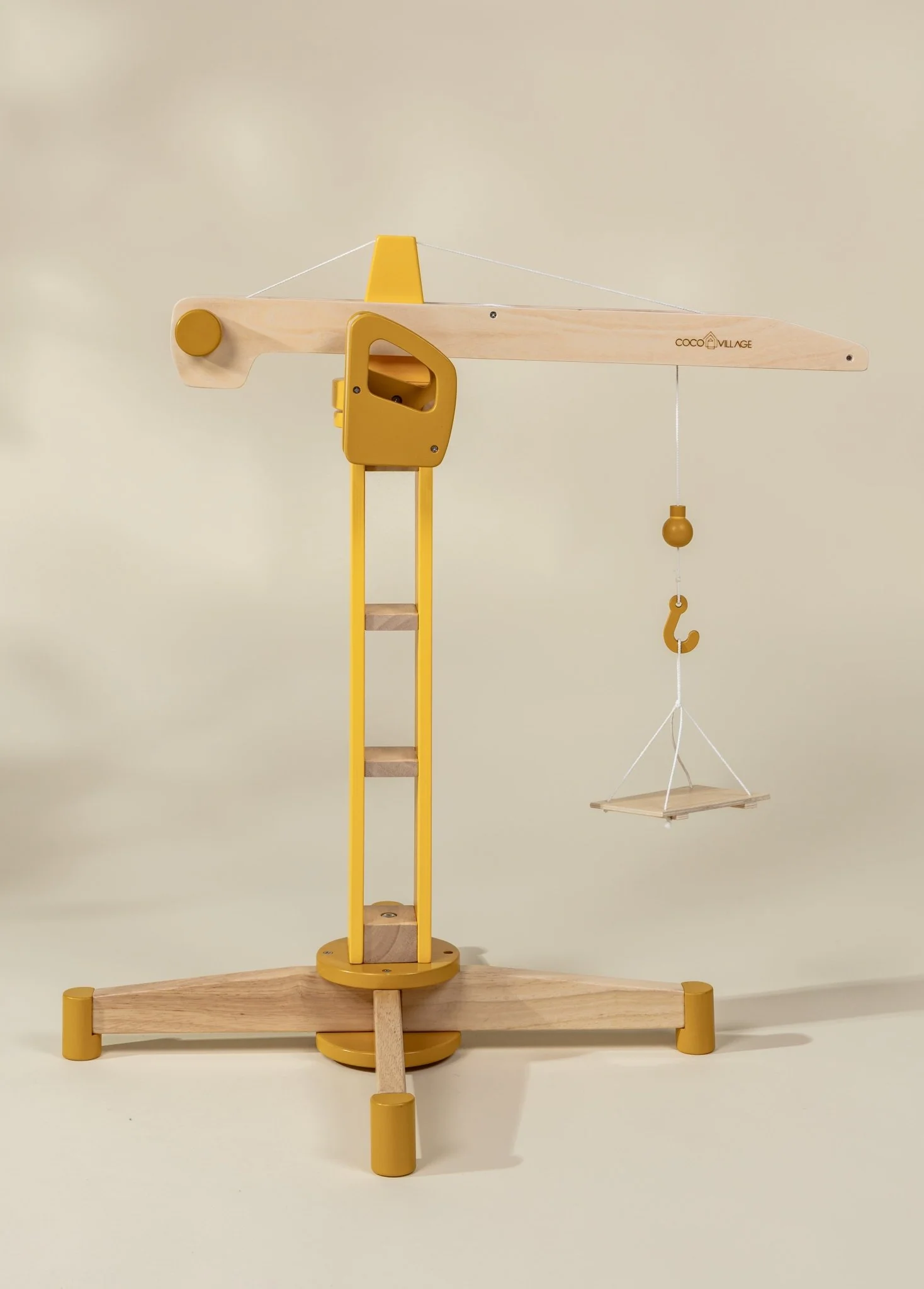 Oversized Wooden Construction Crane