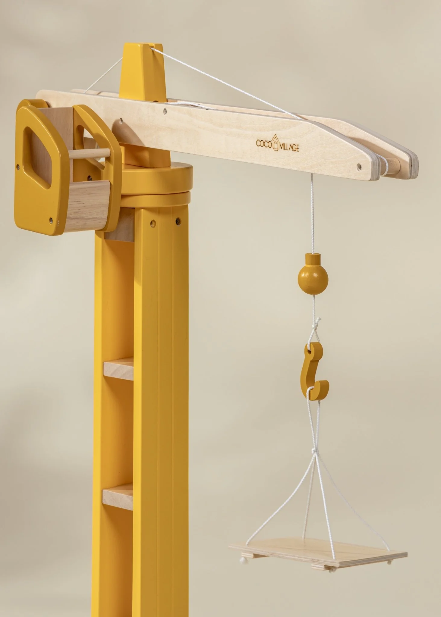 Oversized Wooden Construction Crane - Image 3
