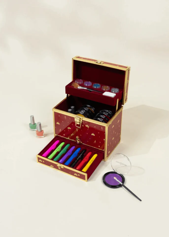 Coco Village Premium Fantasy Makeup Set & Metallic Case - 35pcs