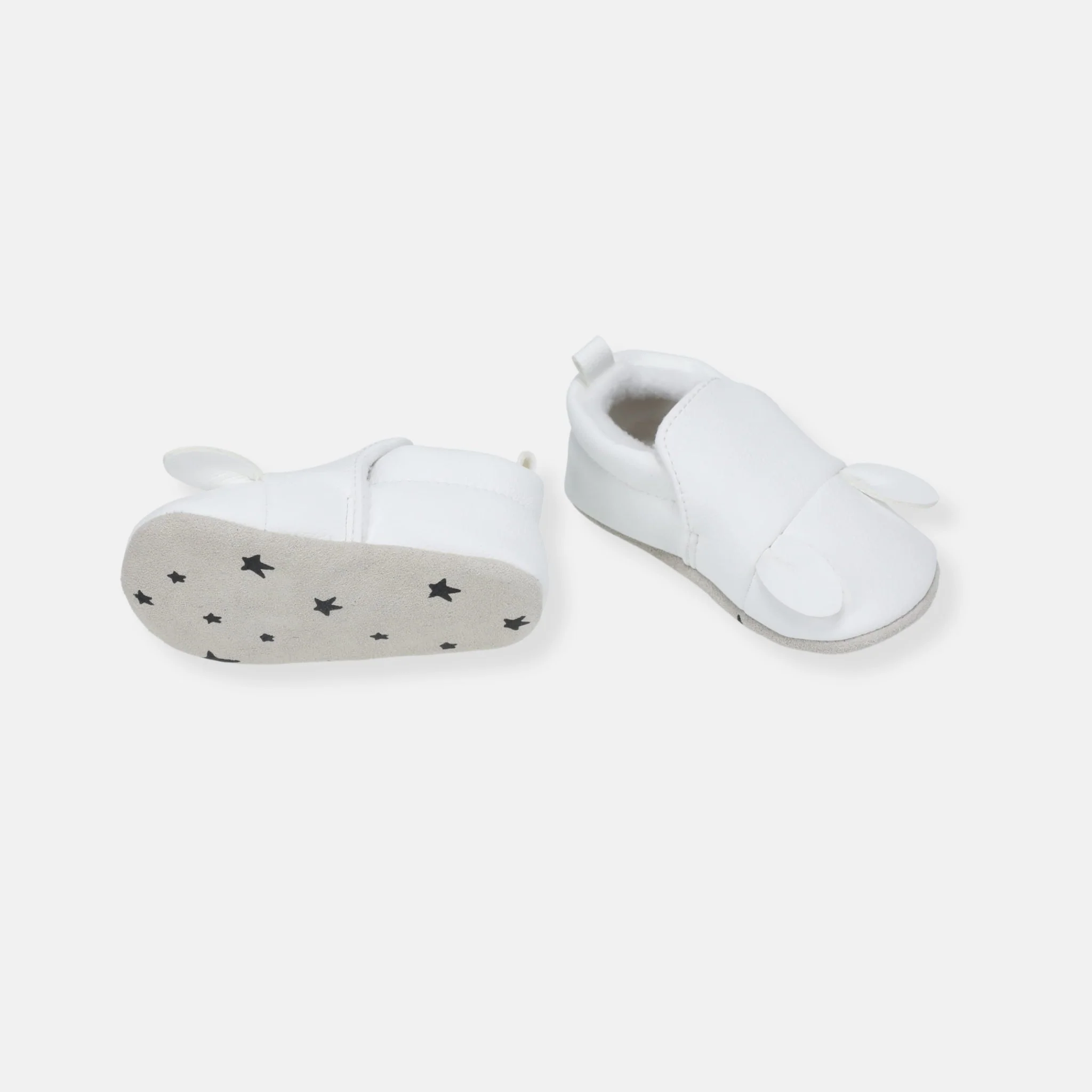 Rise Little Earthling Bear Slide Ons Antique White 12-18m