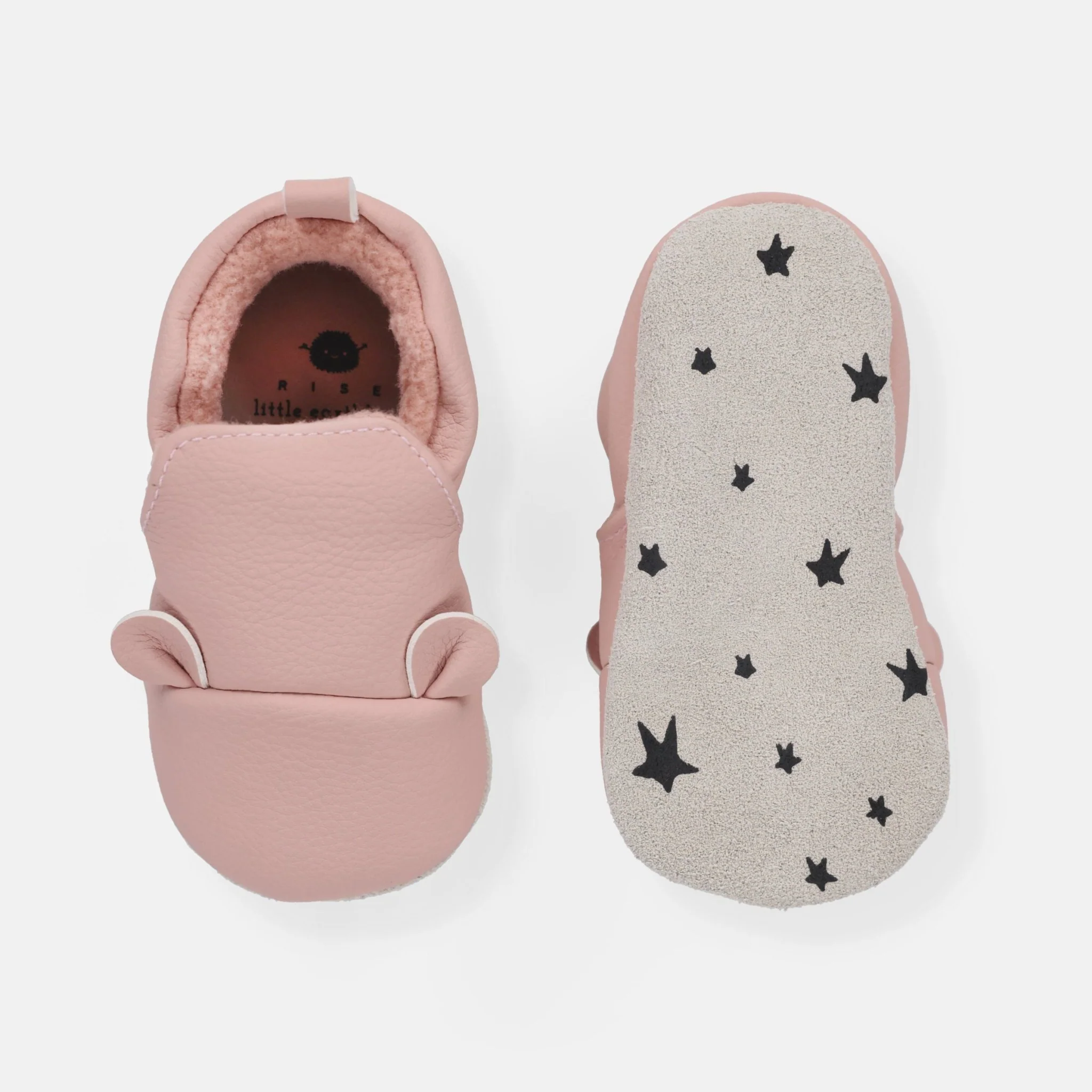 Rise Little Earthling Bear Slide Ons Light Pink 3-6m - Image 3