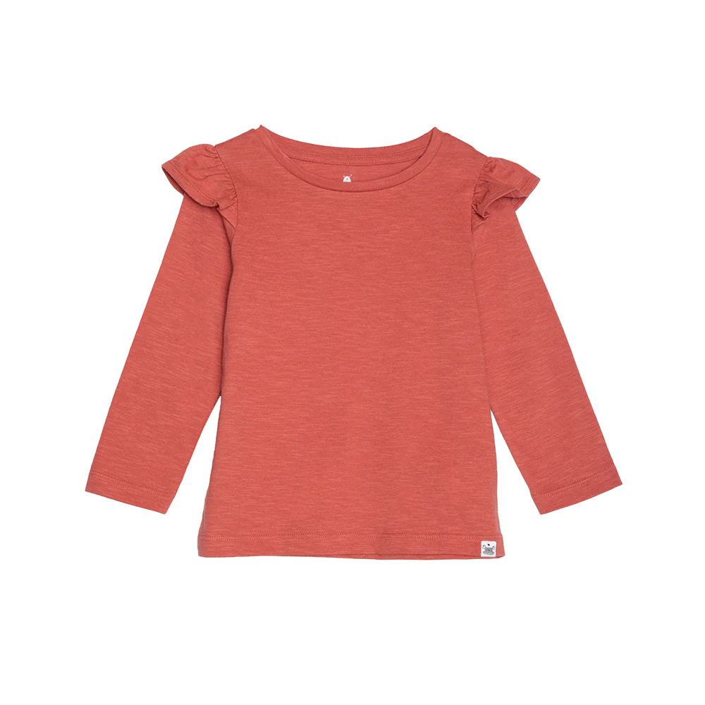 Long Sleeve Ruffle T-Shirt TGFKT20