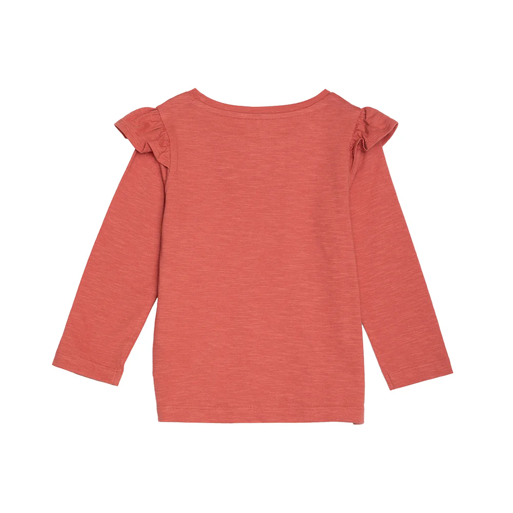 Long Sleeve Ruffle T-Shirt TGFKT20 - Image 2