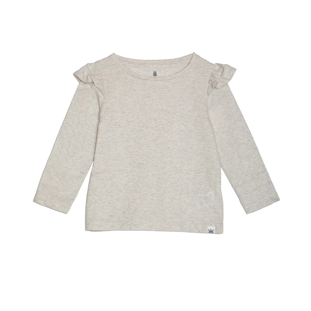 Long Sleeve Ruffle T-Shirt TGFKT20 - Image 3