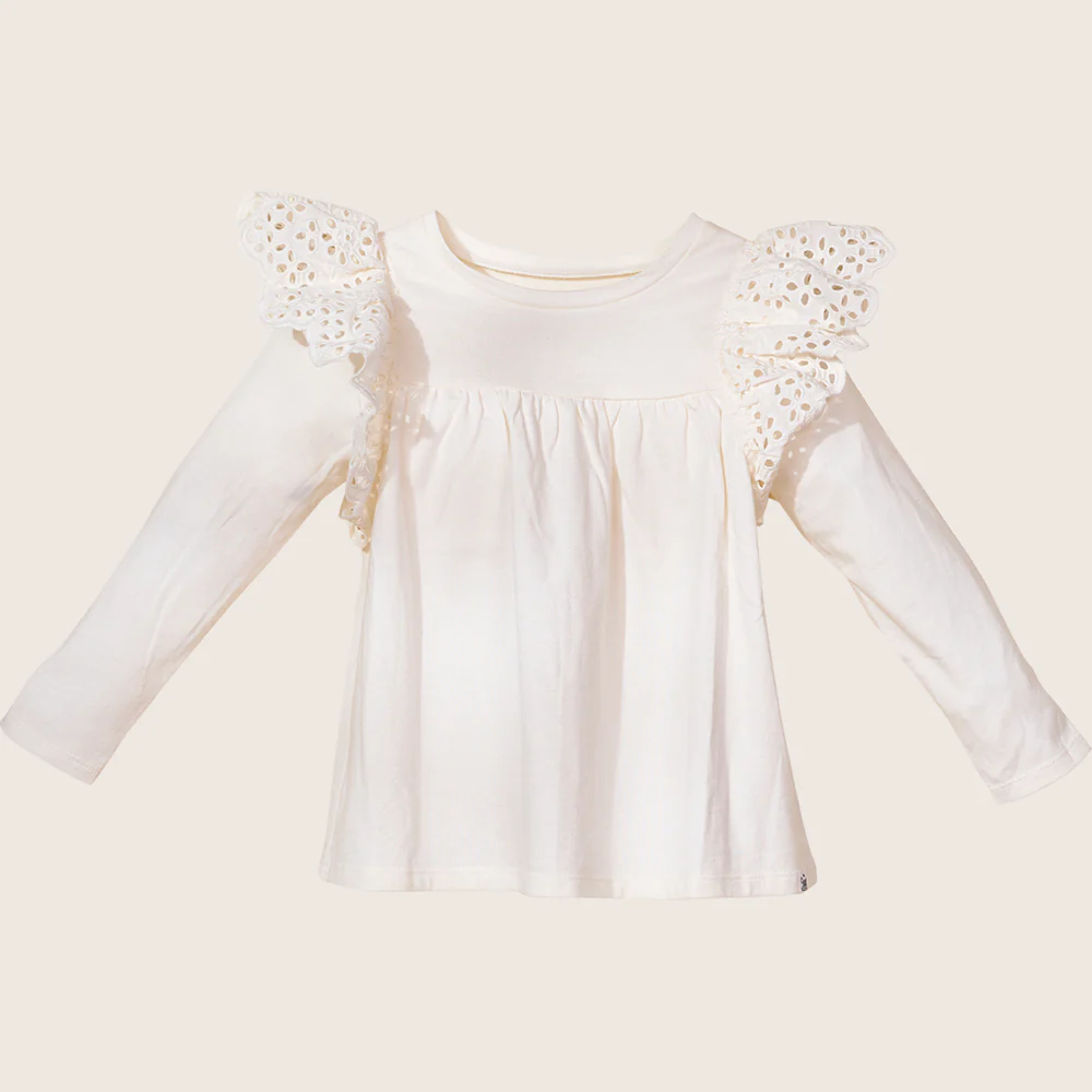 Ruffle Shoulder Tee TGHKT39 - Image 4