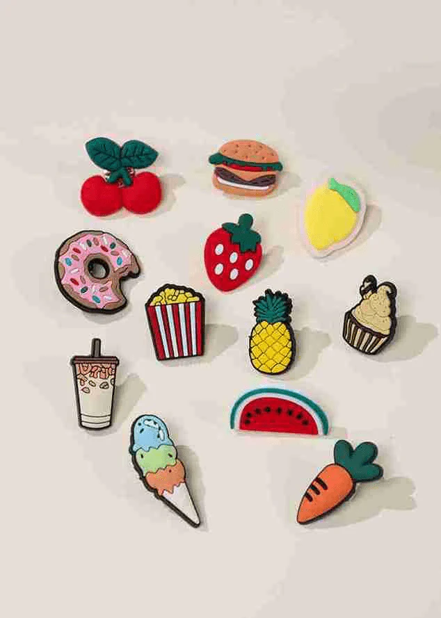 Coco Village Set of 12 Foodie Charms Pin