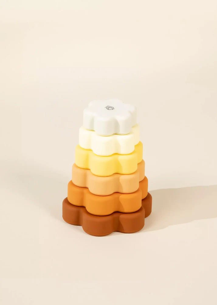 Set of 6 Silicone Stackable Flowers