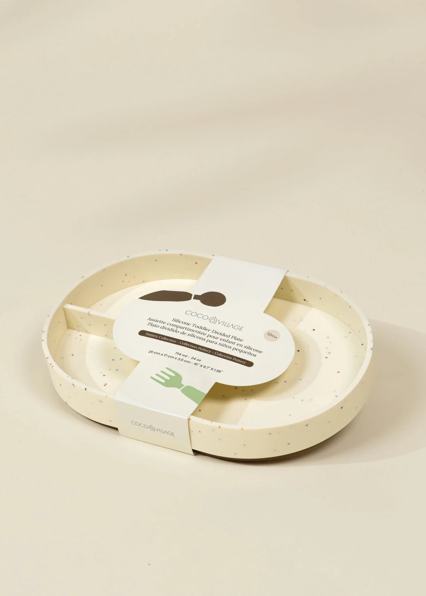 Silicone Toddler Divided Plate – Pottery Collection - Image 3