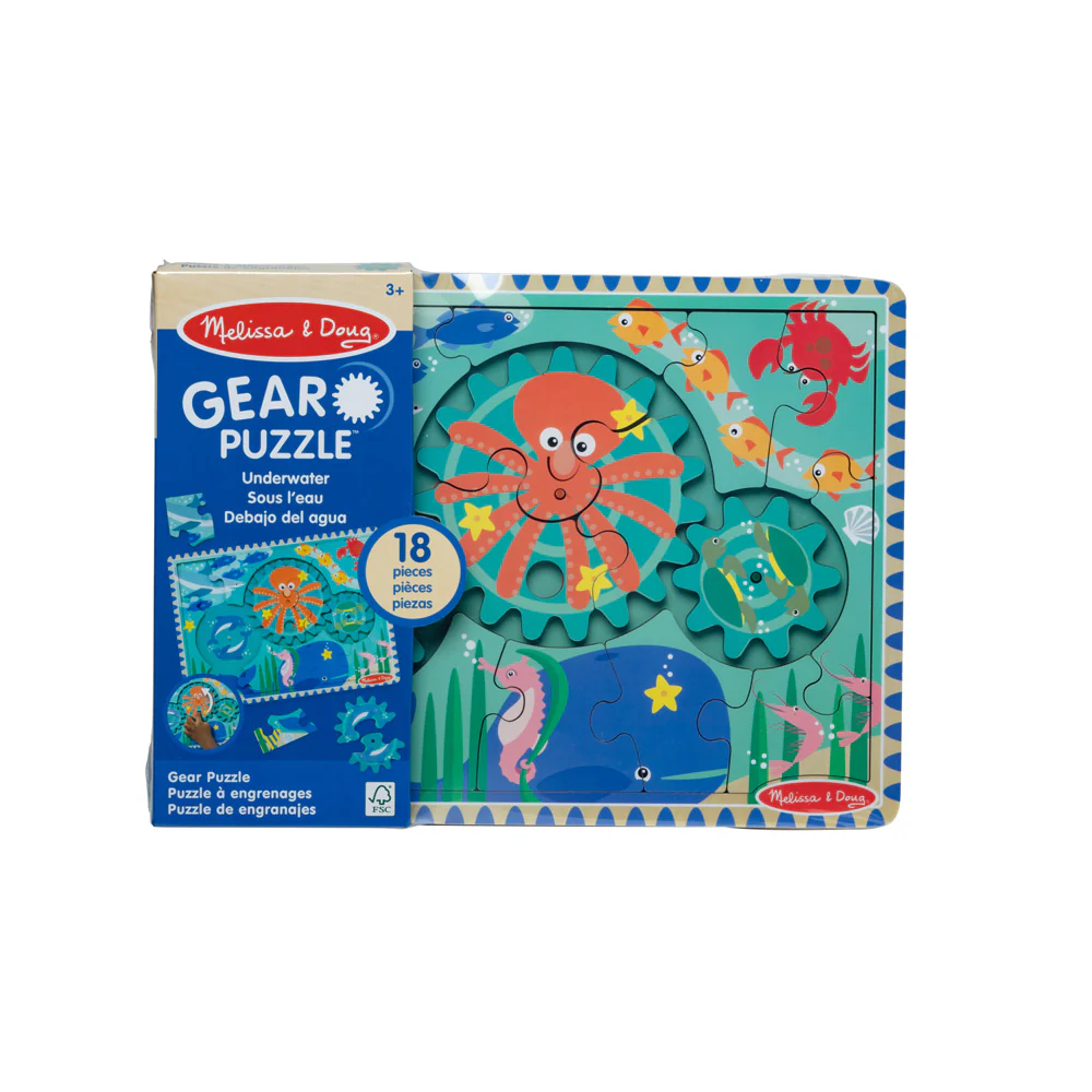 Melissa & Doug Underwater Wooden Gear Puzzle - Image 9
