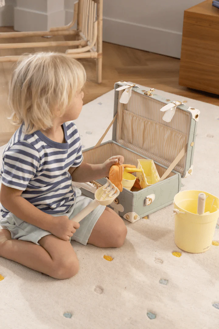 Vegan Leather Play Suitcase Ocean - Image 2