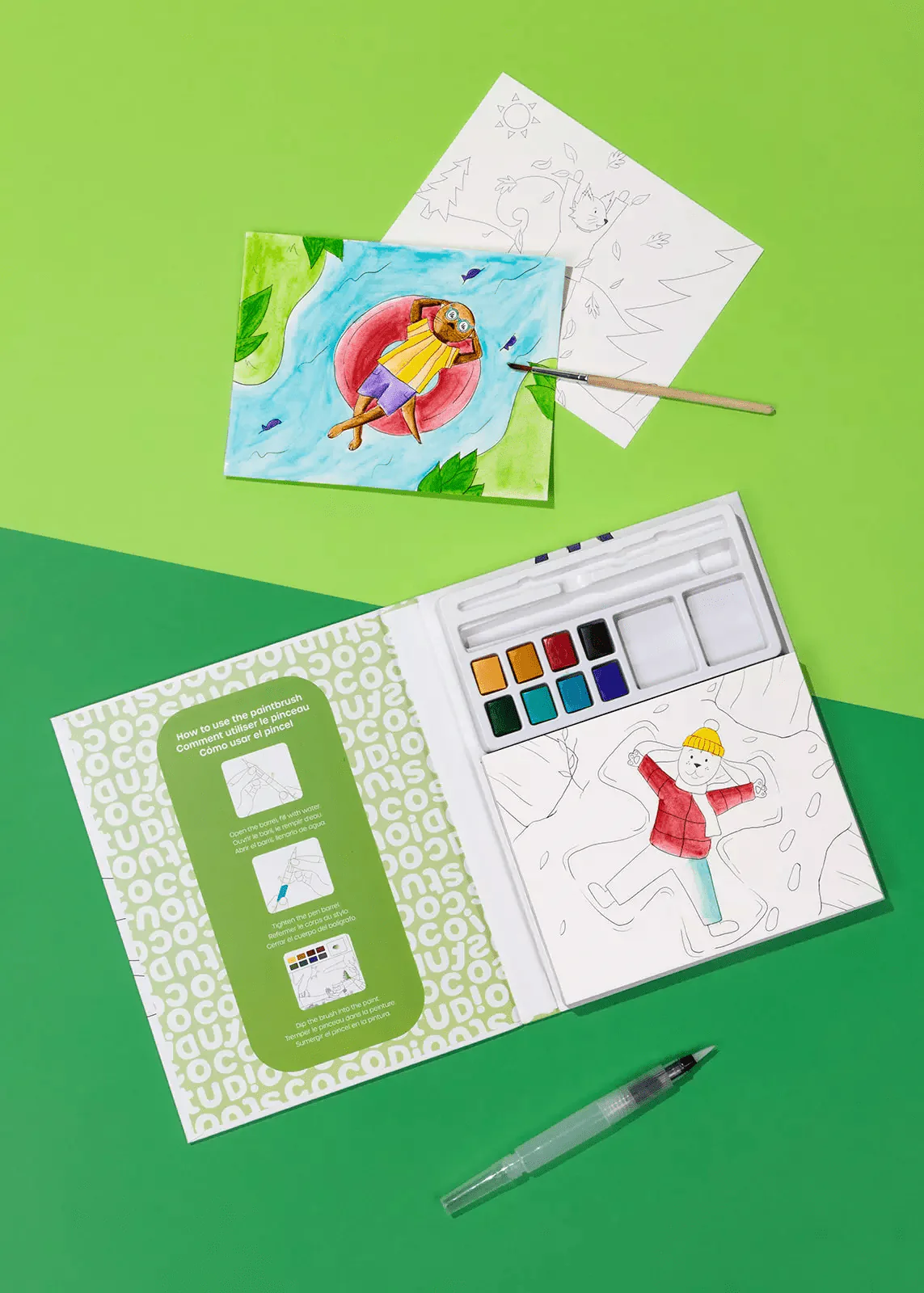 Coco Studio Watercolor Forest Painting Book - 30 pages - Image 2