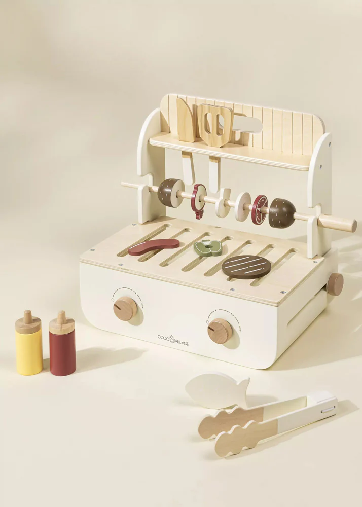Coco Village Wooden Barbecue Playset and Accessories