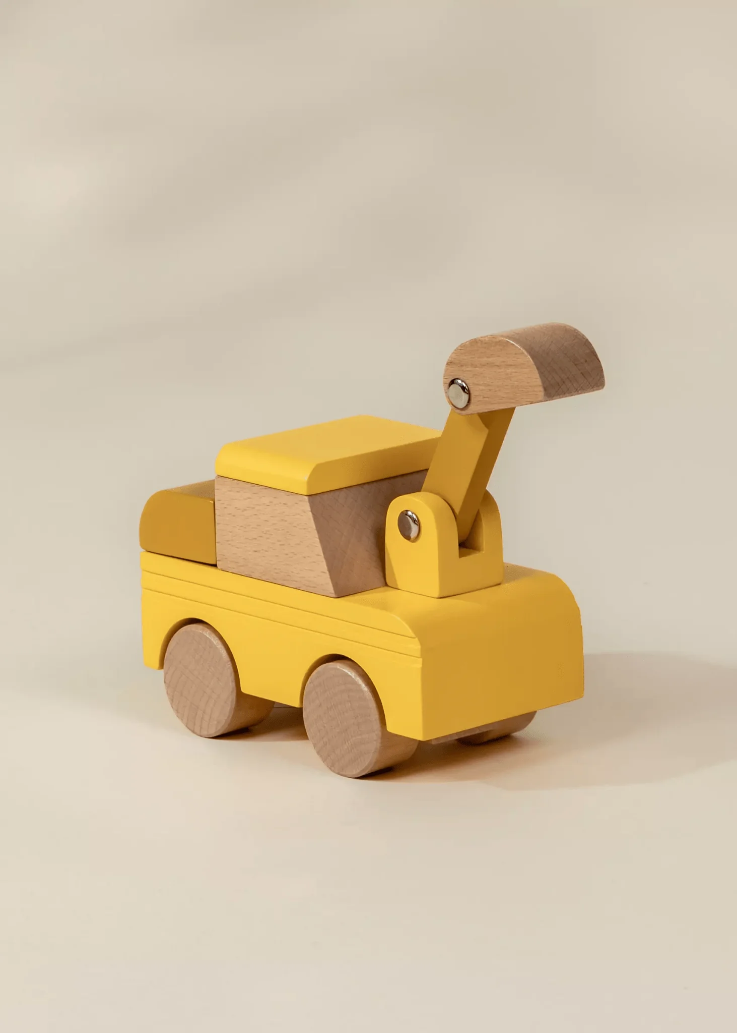 Coco Village Wooden Construction Vehicle - Excavator