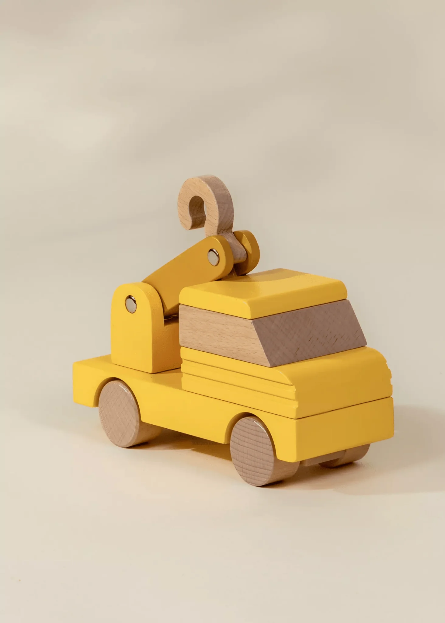 Coco Village Wooden Construction Vehicle - Tow Truck - Image 2