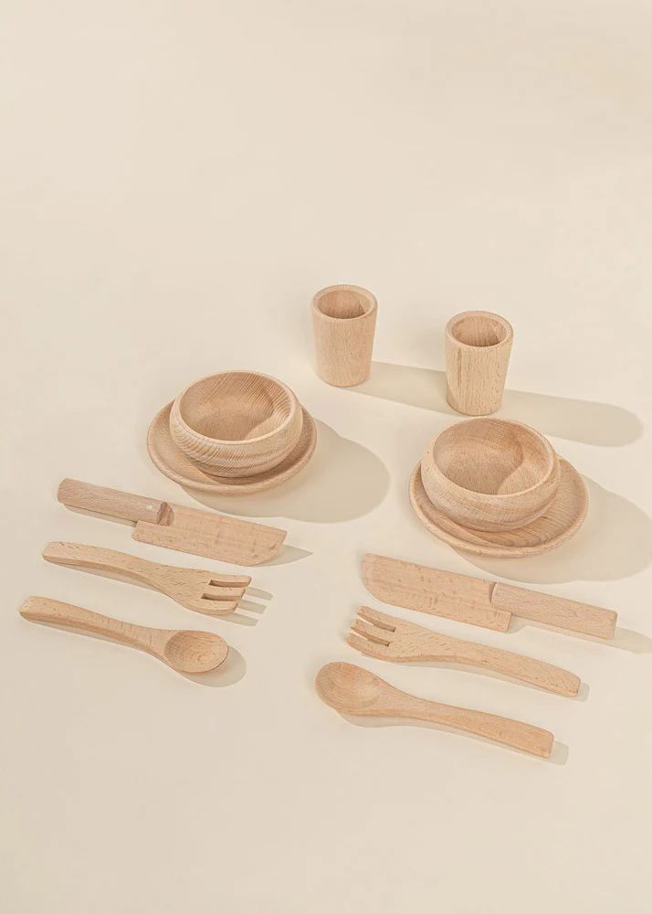 Coco Village Wooden Dinnerware Playset (12 Pcs) - Image 14