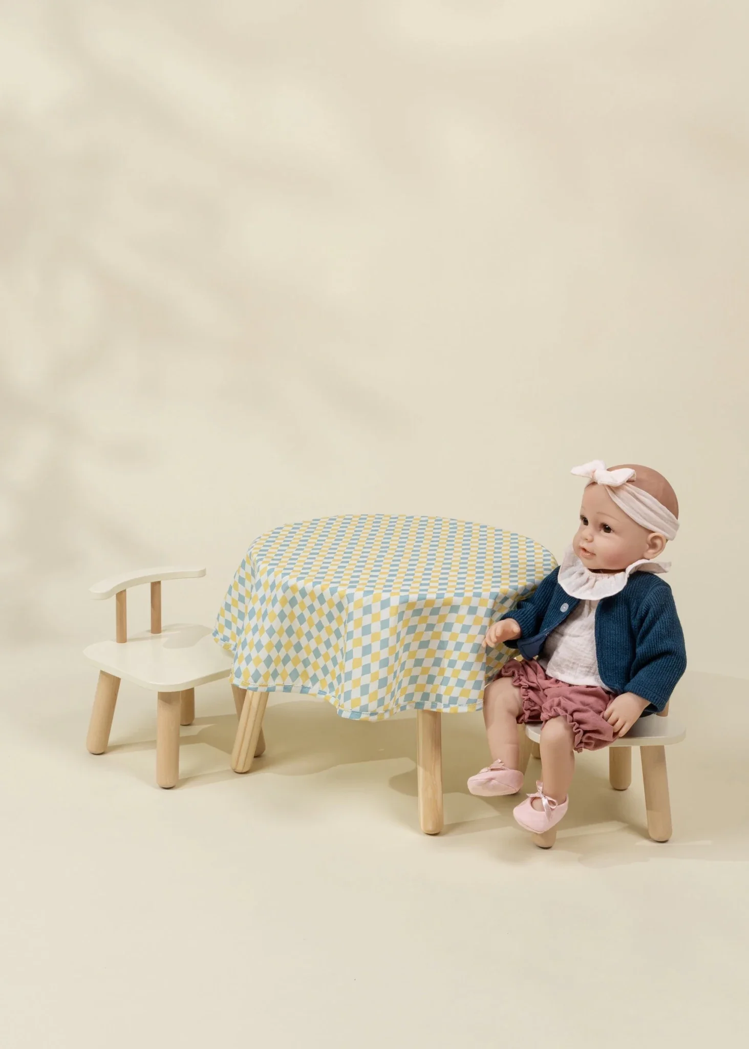 Wooden Doll Table & Chairs Set - Image 3