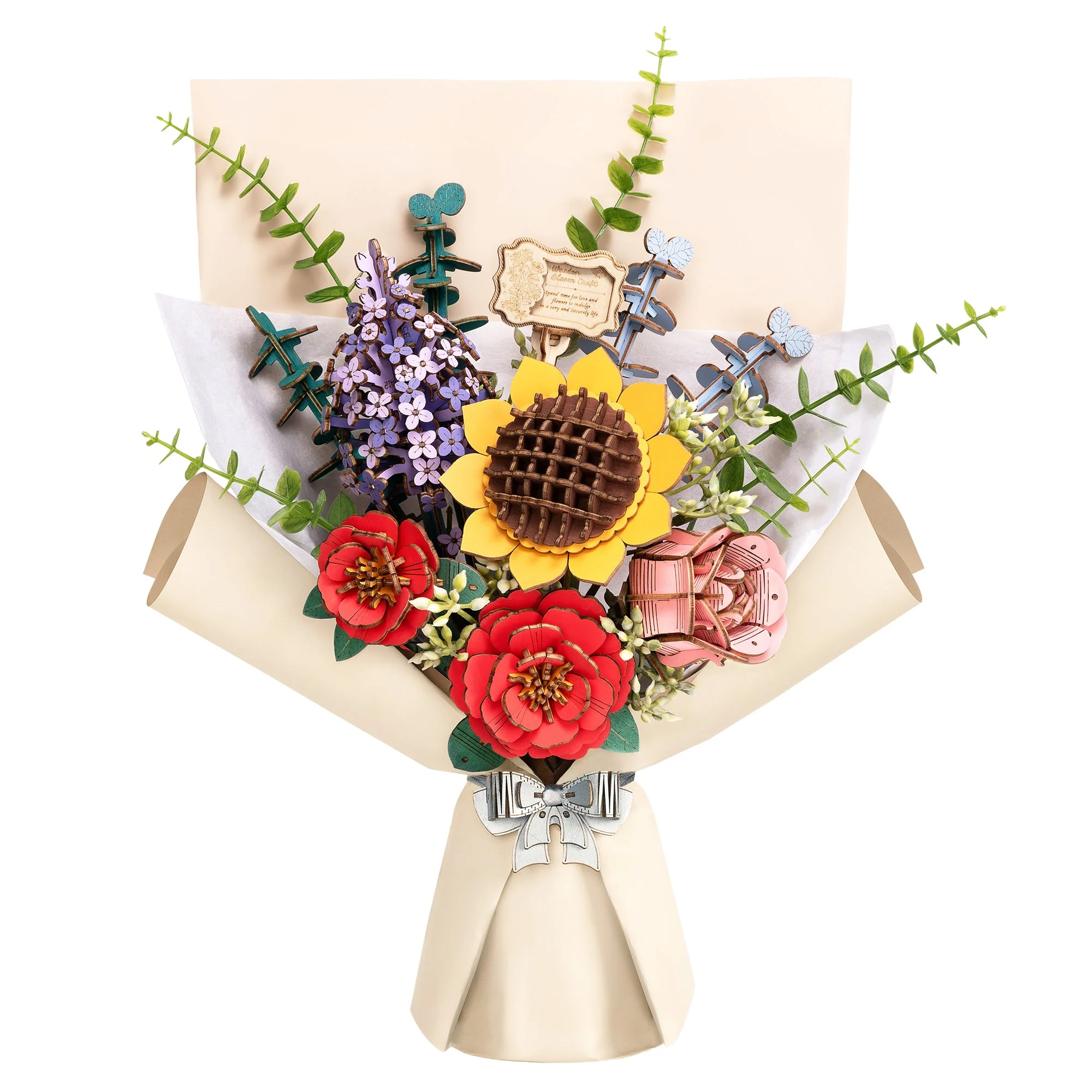 Rowood Wooden Flower Bouquet Model Kit