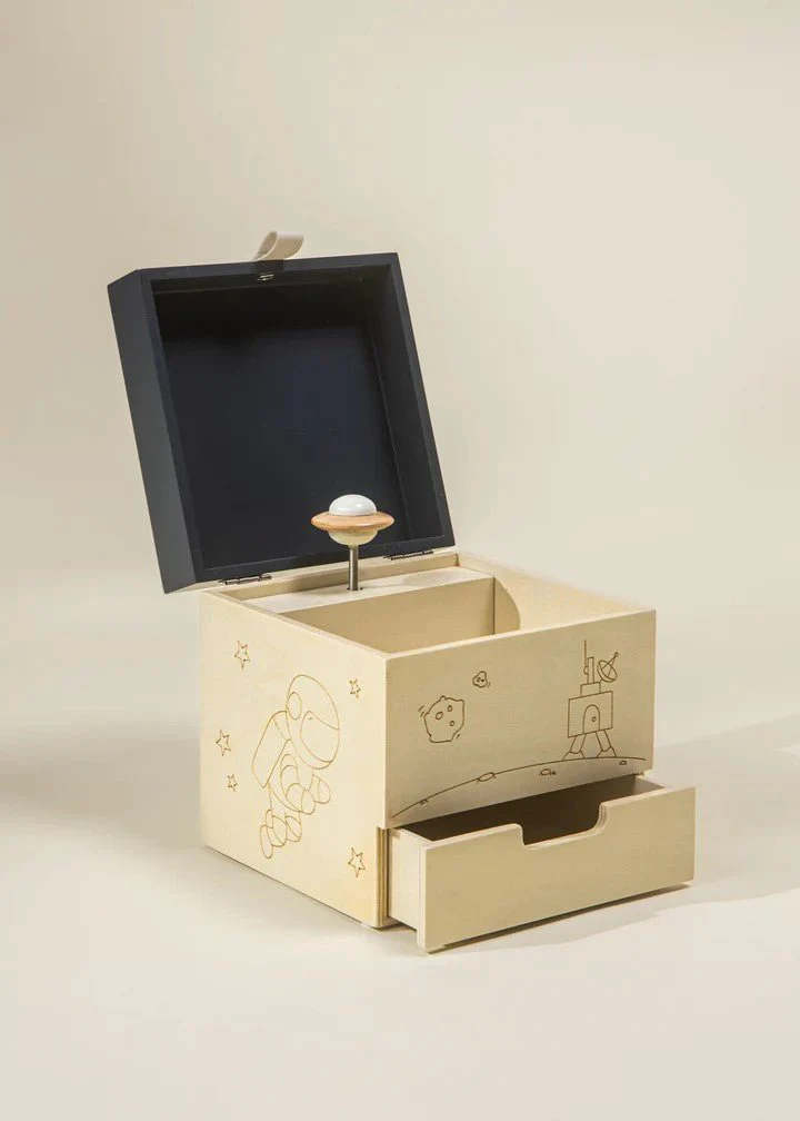 Wooden Musical Souvenir Box - Space