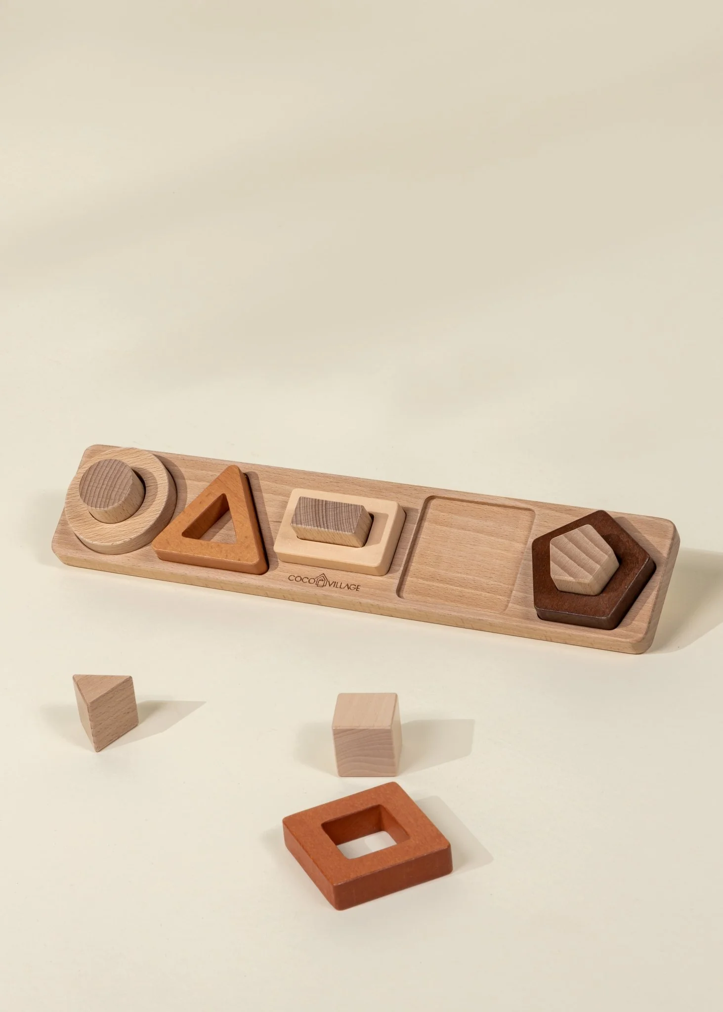 Coco Village Wooden Shapes Learning Set - 5 pcs - Image 2