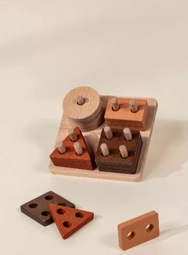 Coco Village Wooden Stacking Shapes - 12 pcs - Image 3