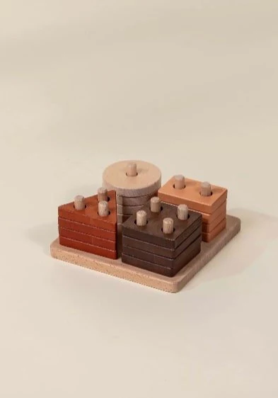 Coco Village Wooden Stacking Shapes - 12 pcs - Image 4