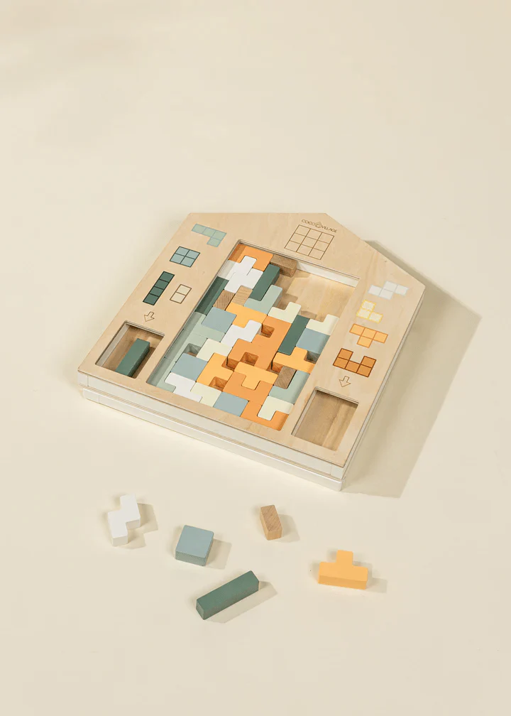 Coco Village Wooden Tetris Puzzle Toy (40 pcs) - Image 2