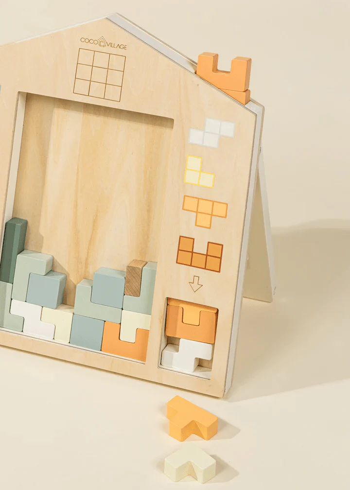 Coco Village Wooden Tetris Puzzle Toy (40 pcs) - Image 3